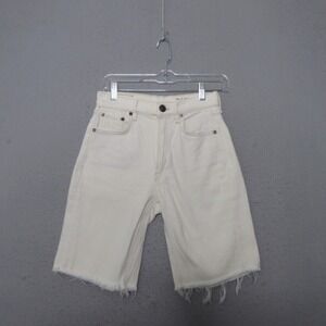 Rag & Bone Jean Shorts Women‎ 23 Vintage Bermuda Fray Hem Cream Ivory